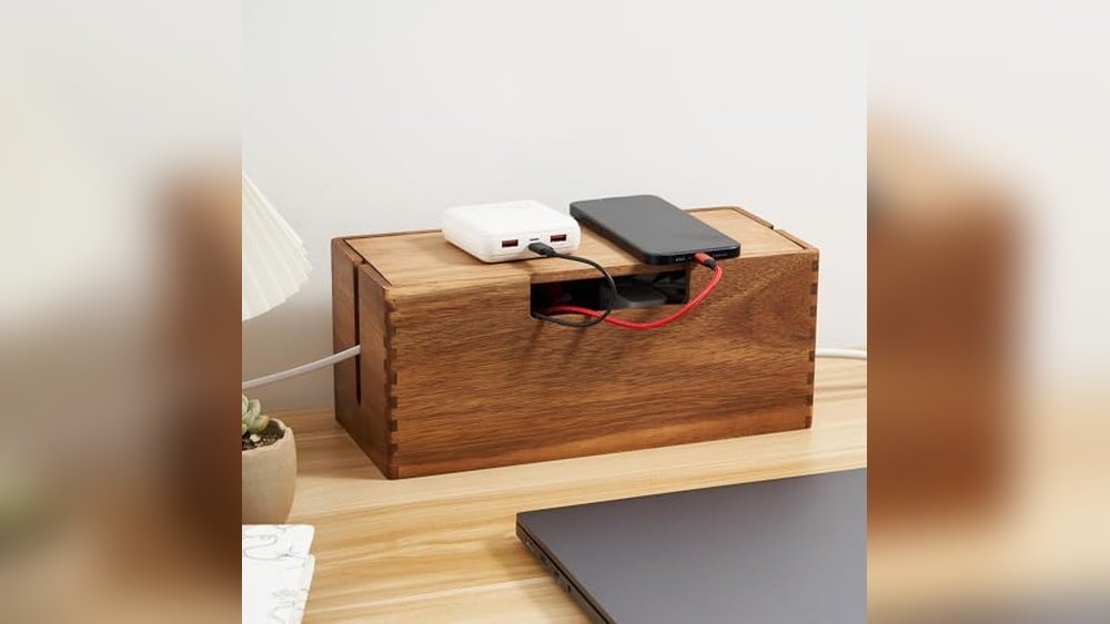Cable Management Box Wooden